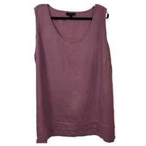 Linen Tunic Dress Straight Cut Small